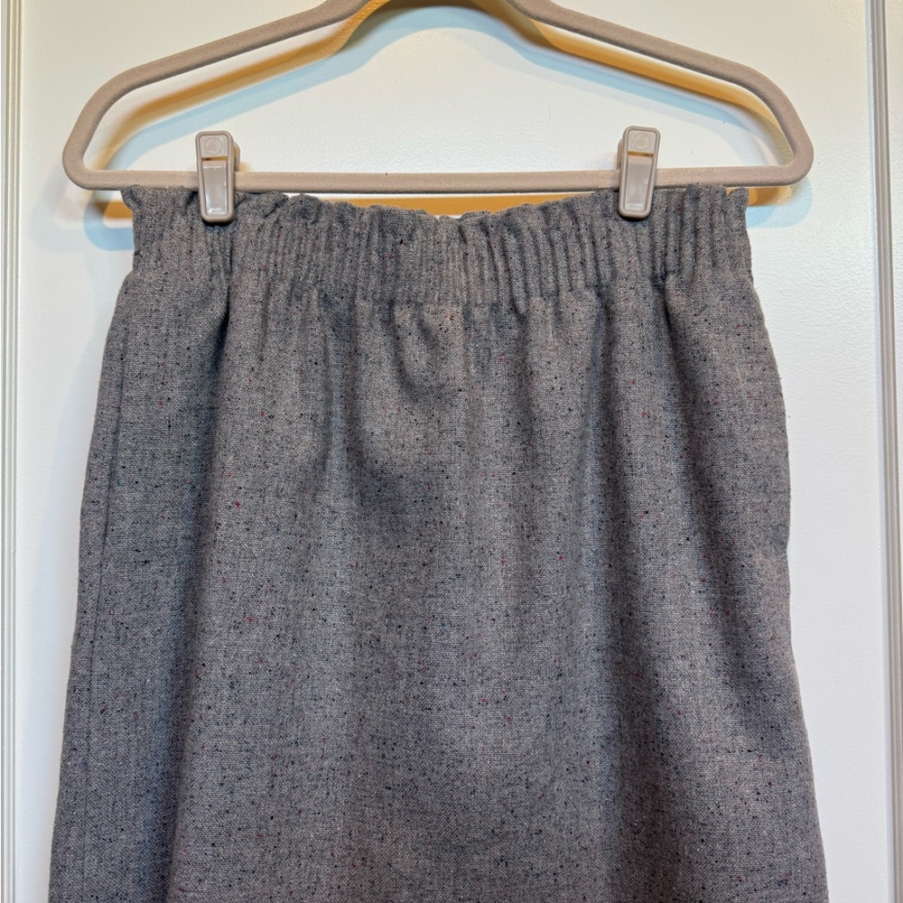 J. Crew Gray Tweed Smocked Mini Skirt Size 6